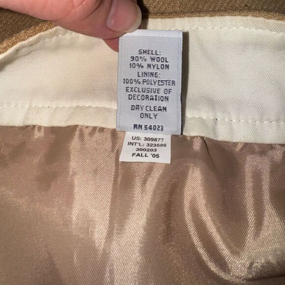 GAP Women's Wool Tan Skirt Size 10 - Picture 6 of 6